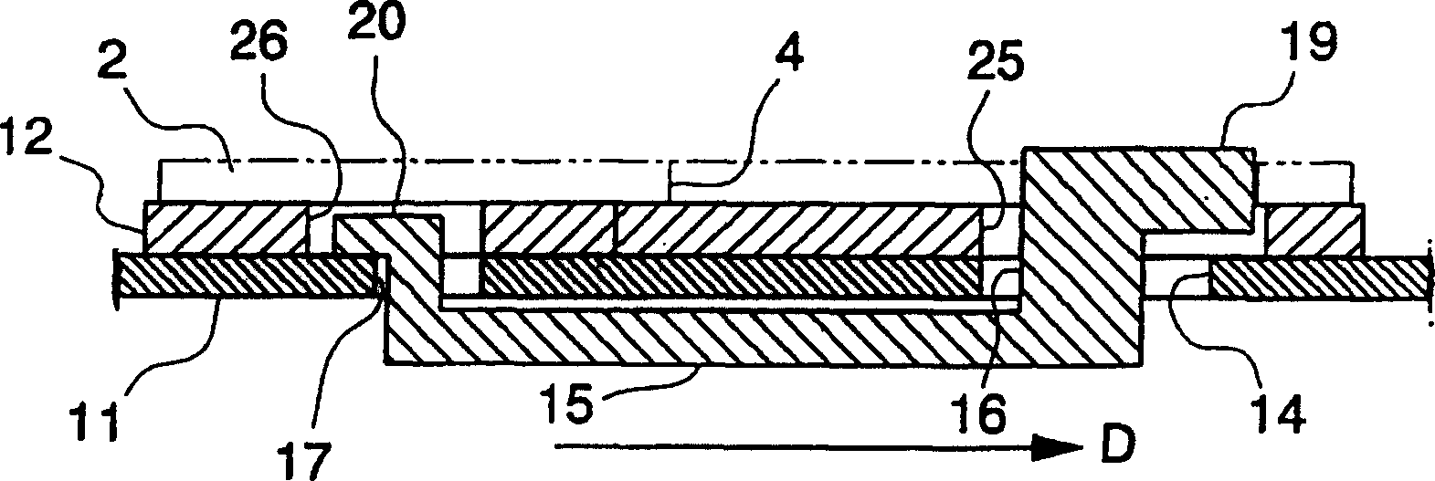 Clamping device for magnetic disk