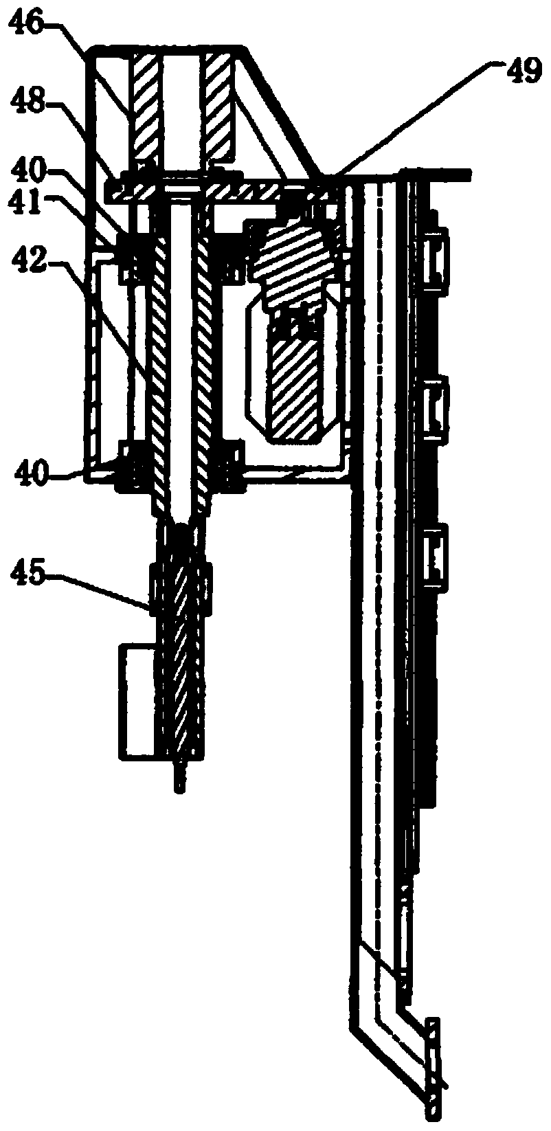 Groove cutting device of sliding adjustment cutting head with smoke sucking device