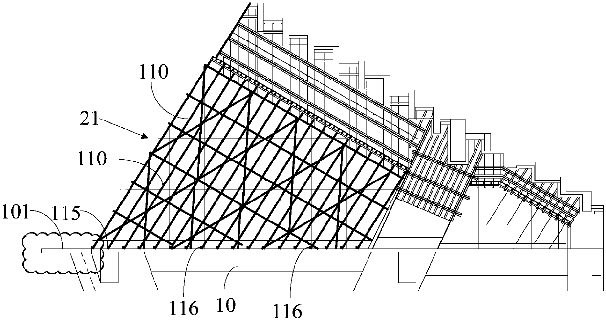 A Construction Method for Slanted Beams and Slanted Columns of Large-Section Stands