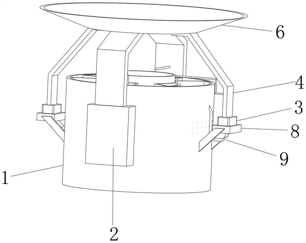 Raw material collecting device used before dragon-pearl tea making