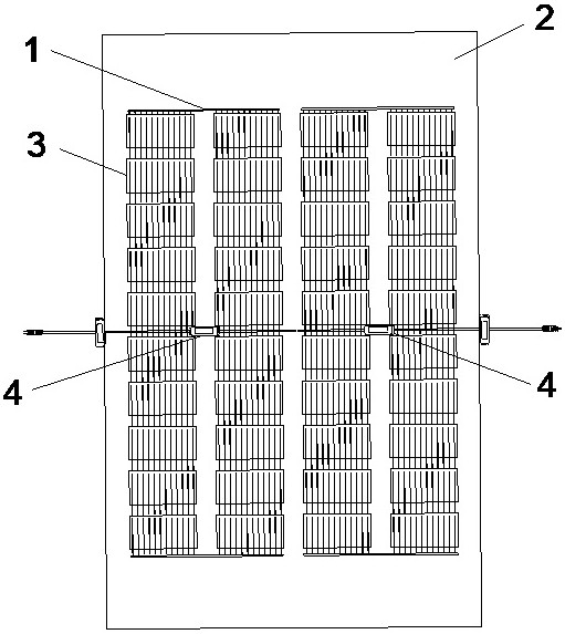 BIPV intelligent chip photovoltaic module and packaging process thereof