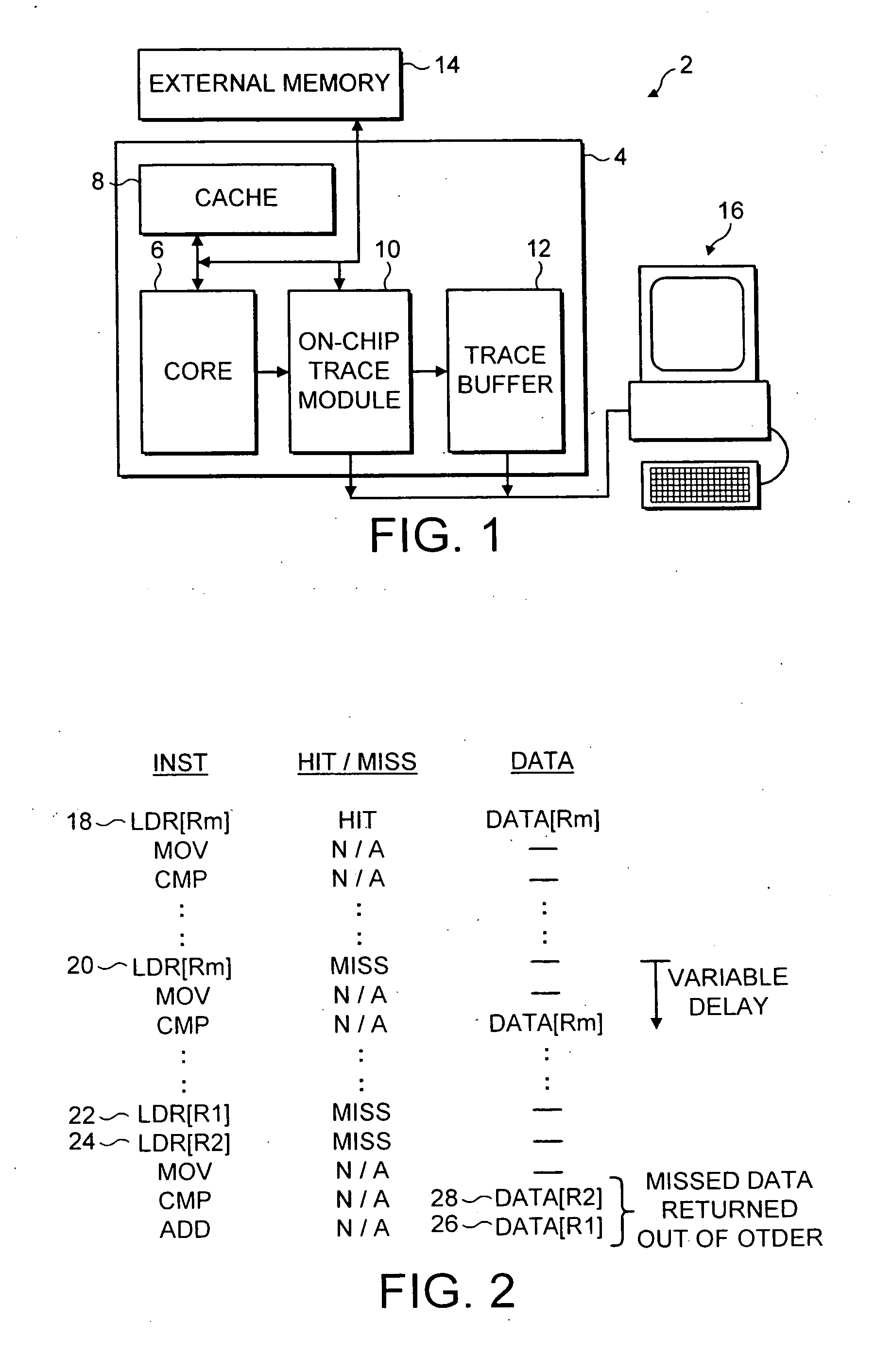 Tracing multiple data access instructions