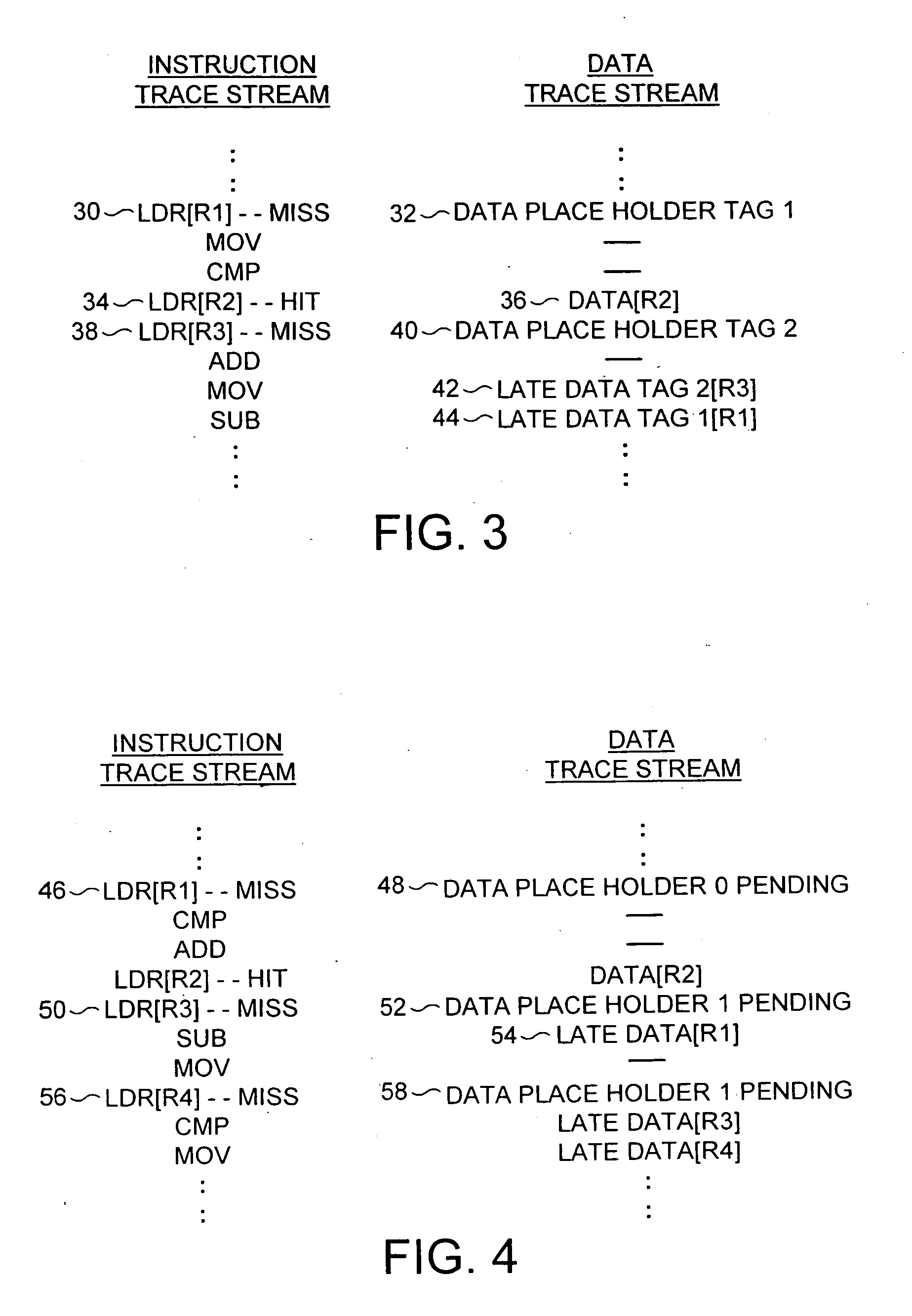 Tracing multiple data access instructions