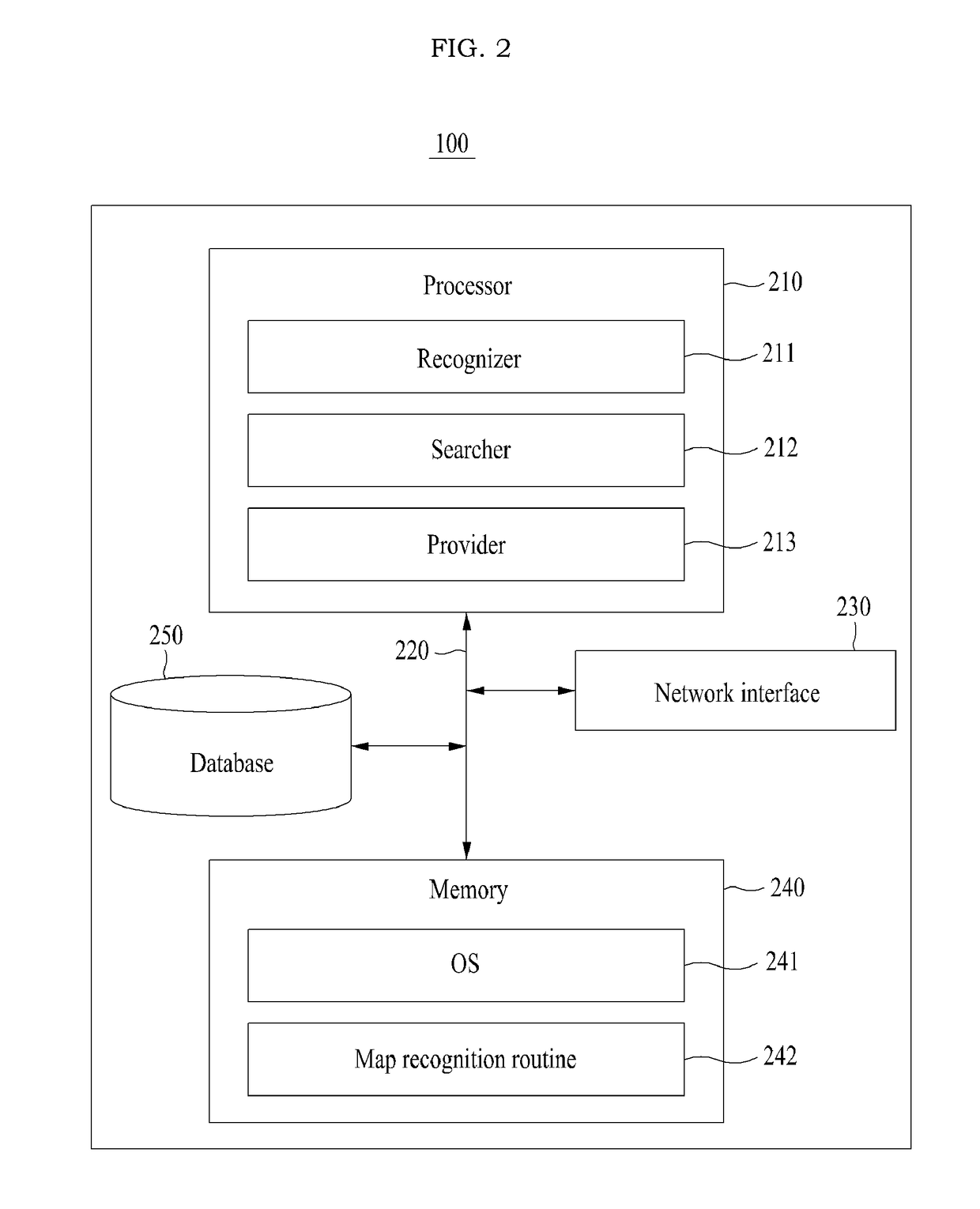 Ocr-based system and method for recognizing map image, recording medium and file distribution system