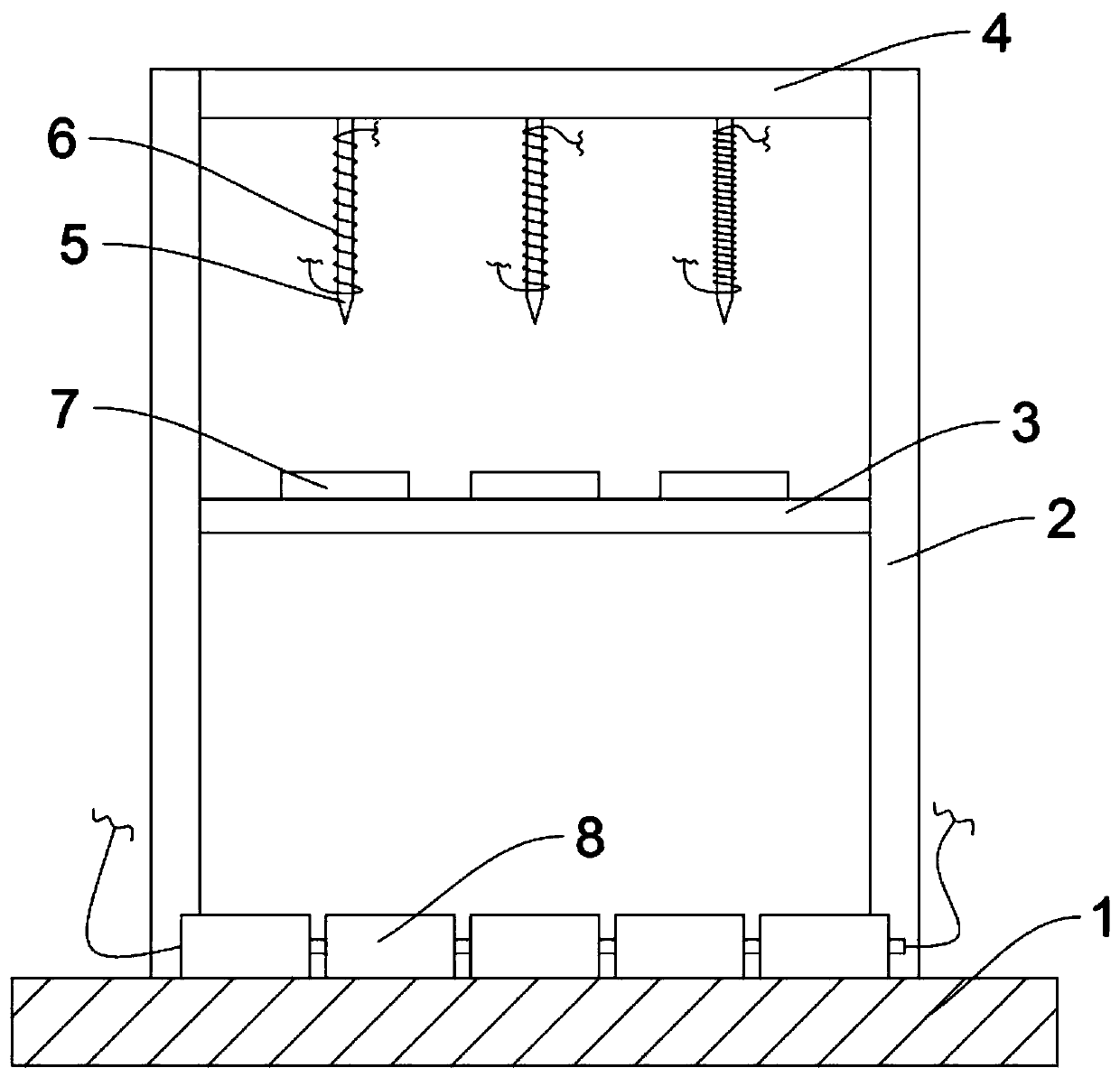 Experimental device for exploring factors influencing magnitude of electromagnetic force