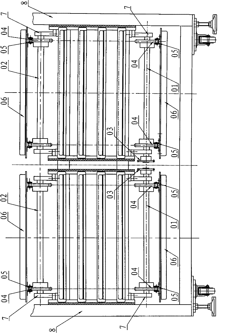 The synchronous lifting and lowering linkage mechanism of the transfer table