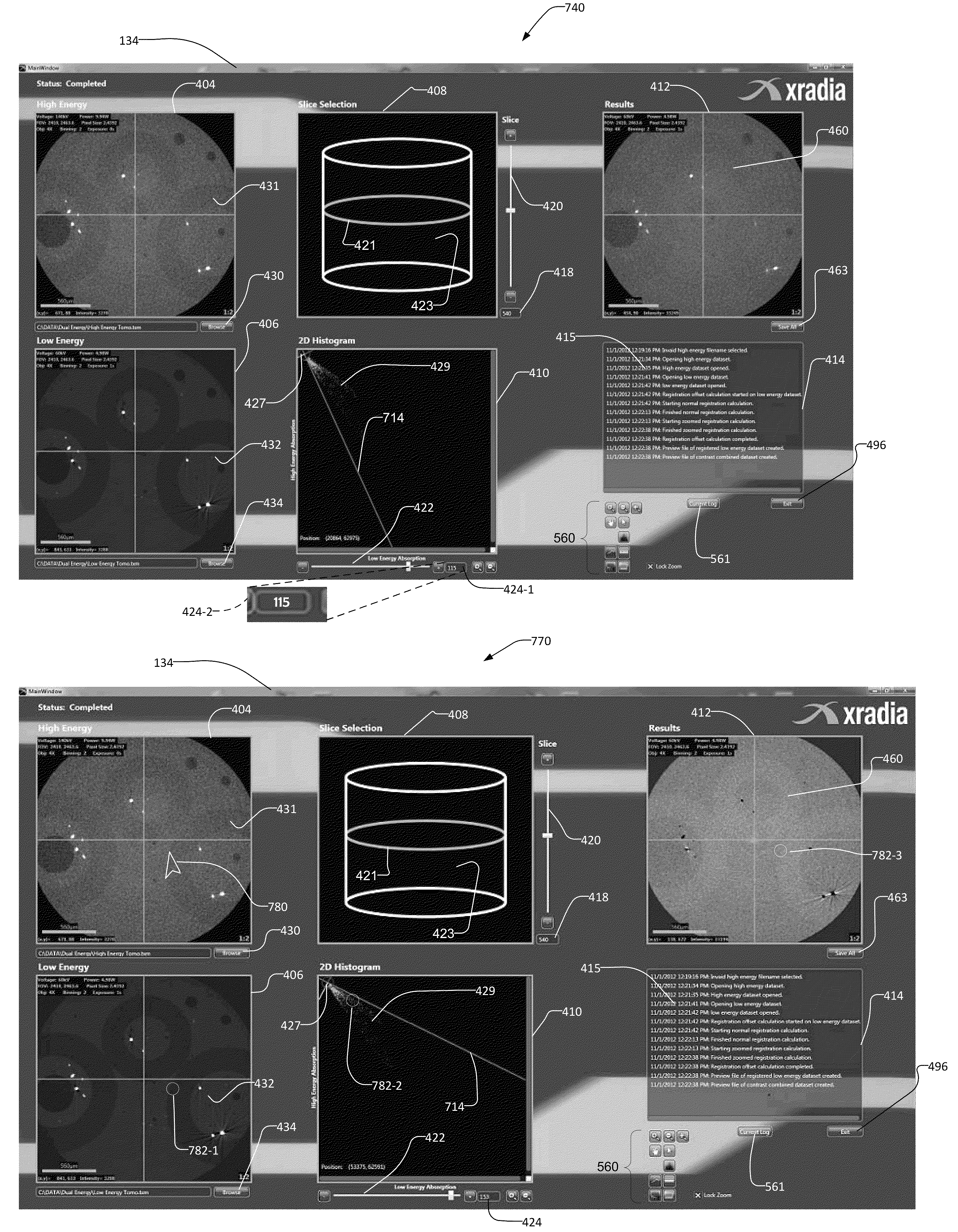 Multi energy X-ray microscope data acquisition and image reconstruction system and method