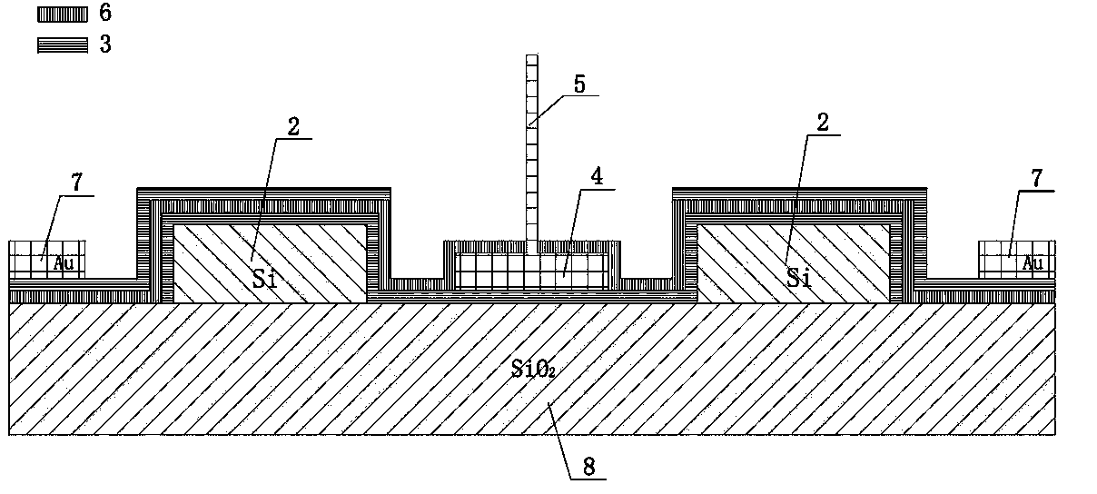 Method for manufacturing double-layer graphene electrooptical modulator on basis of silicon substrate optical waveguide micro-ring resonant cavity