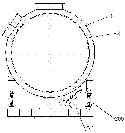 A floating sealing device for pulverized coal pyrolysis kiln