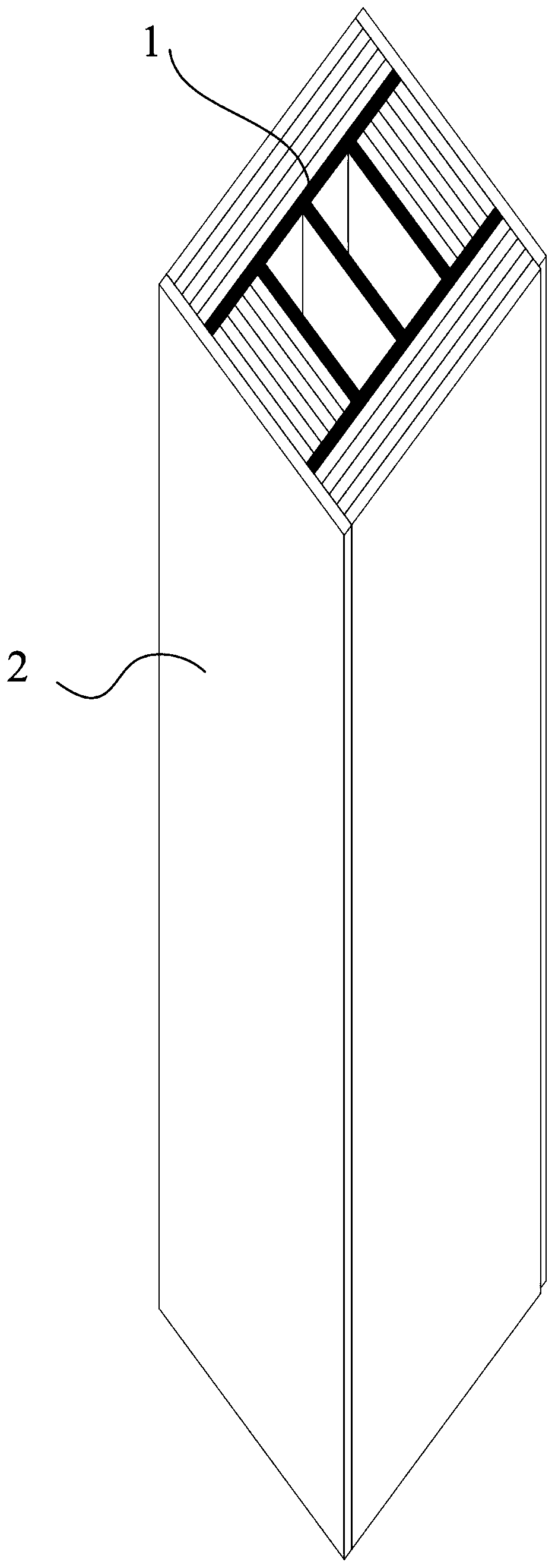 Construction process of high-strength beam columns coated with fast growing poplars out of thin-walled cold-formed steel