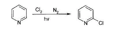 Method for producing 2-chloropyridine and 2,6-chloropyridine through organic solvent method