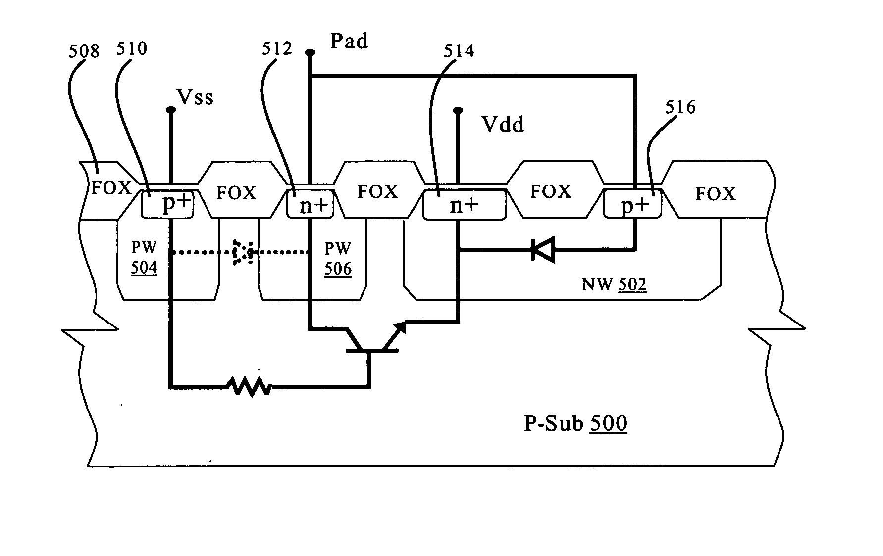 Device for electrostatic discharge protection