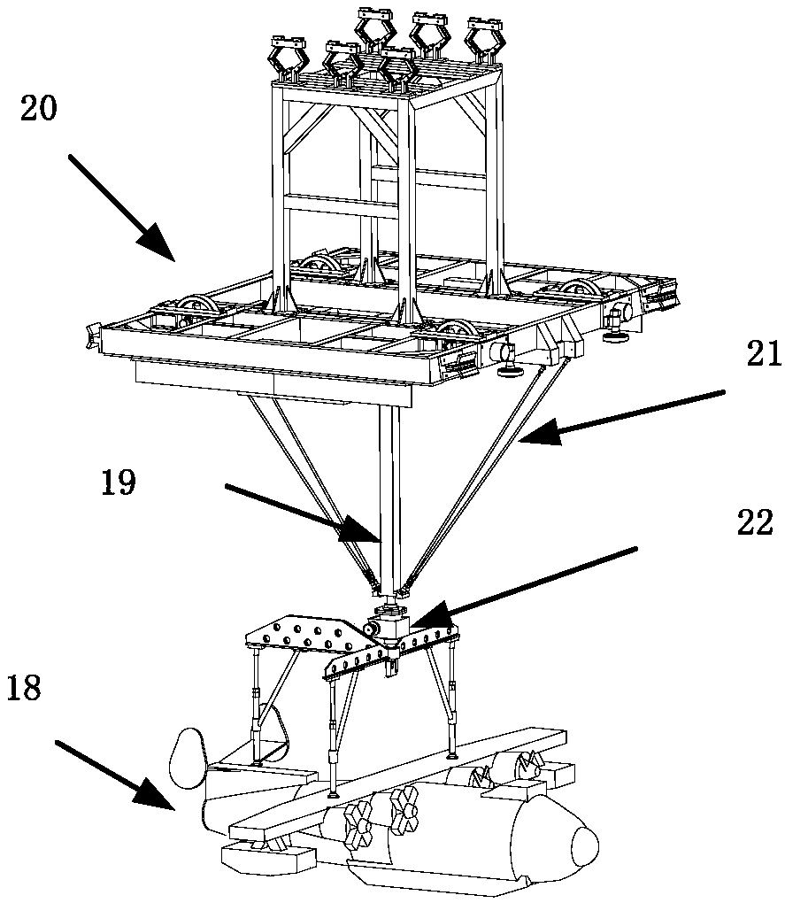 Test device for high-speed hydrodynamic launch vehicle towing system based on magnetic motive force