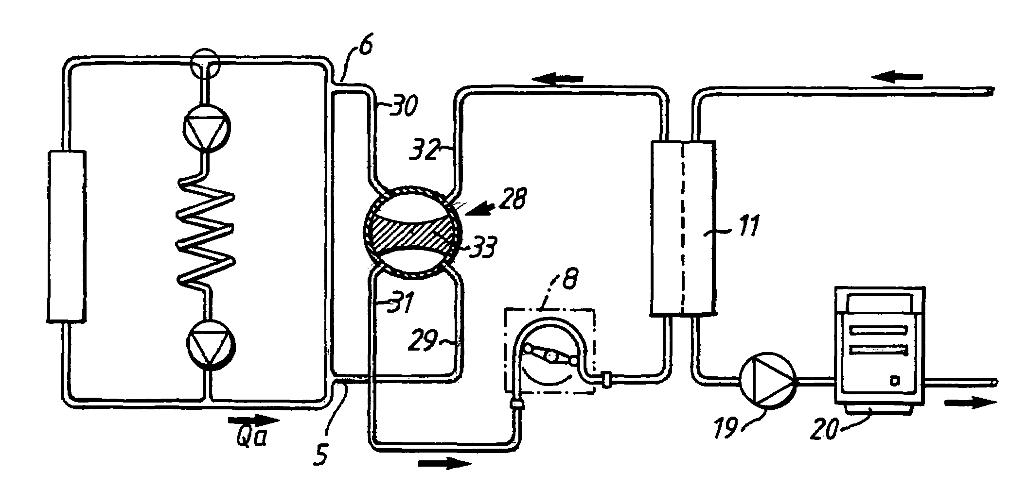 Switch valve for an extracorporeal blood circuit and circuit including such a switch valve