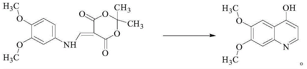 Cabozantinib intermediate 4-hydroxy-6,7-dimethoxyquinoline and preparation method thereof