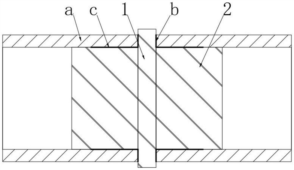 Steel pipe embedded type bidirectional welding process