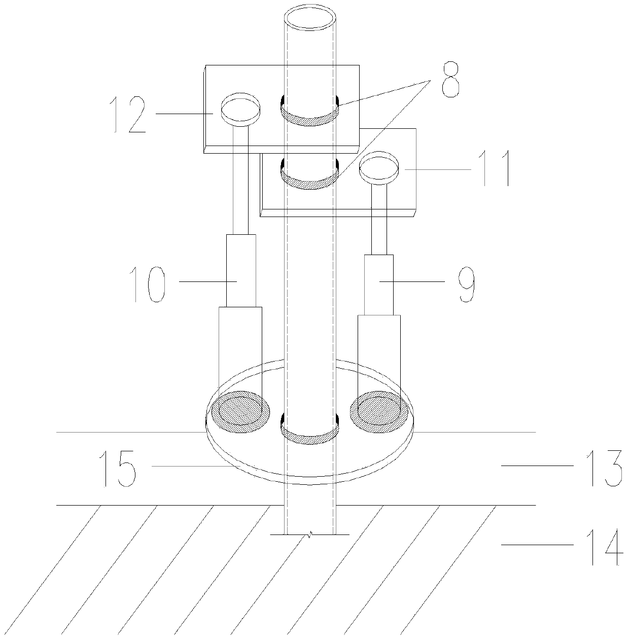 Vacuum preloading solidification drainage channel