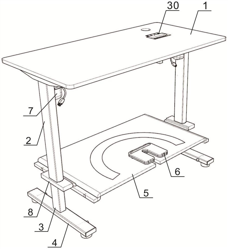 Lifting table, integrated table and chair device and group sitting posture intervention method