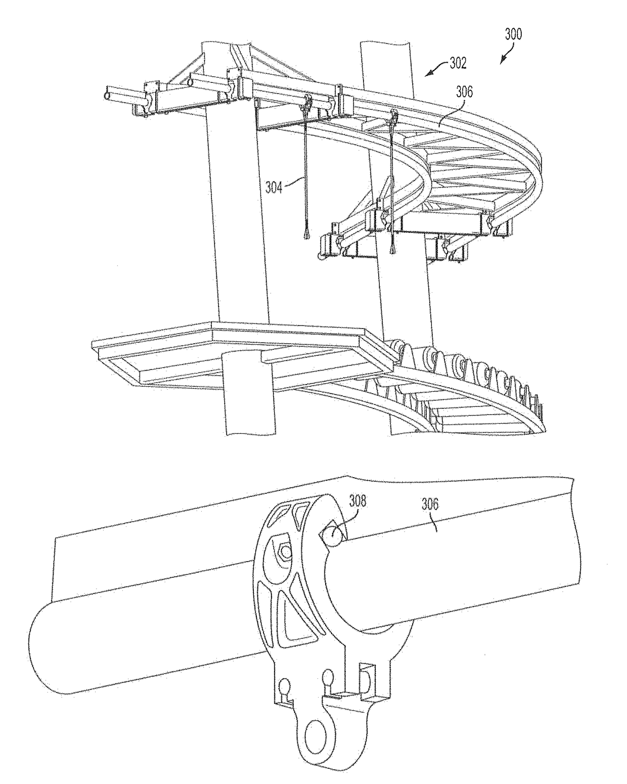 Continuous safety or belay system