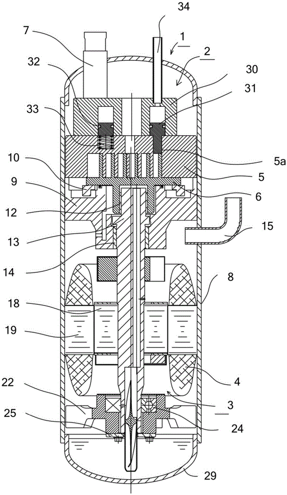 Capacity changing mechanism for scroll compressor and scroll compressor