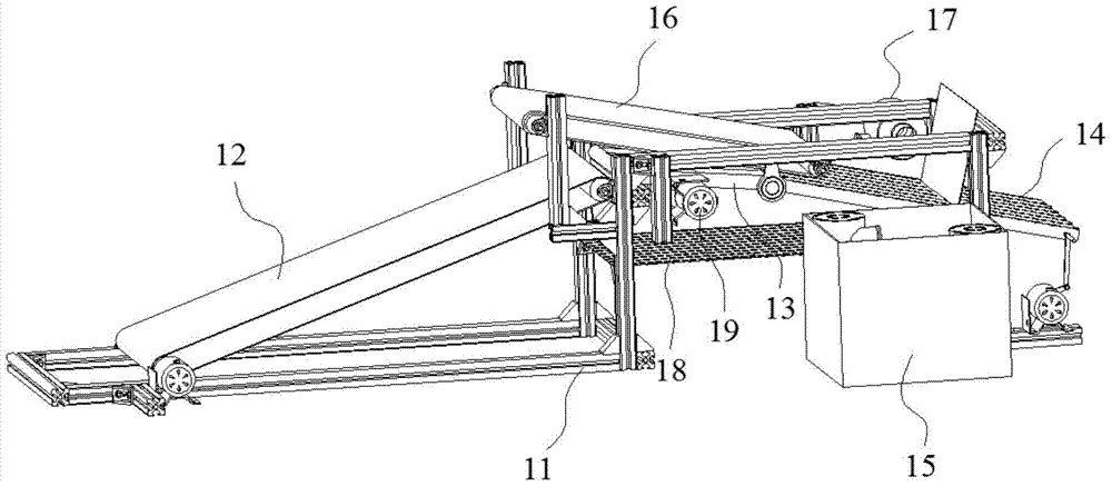 Automatic unpacking and discharging device