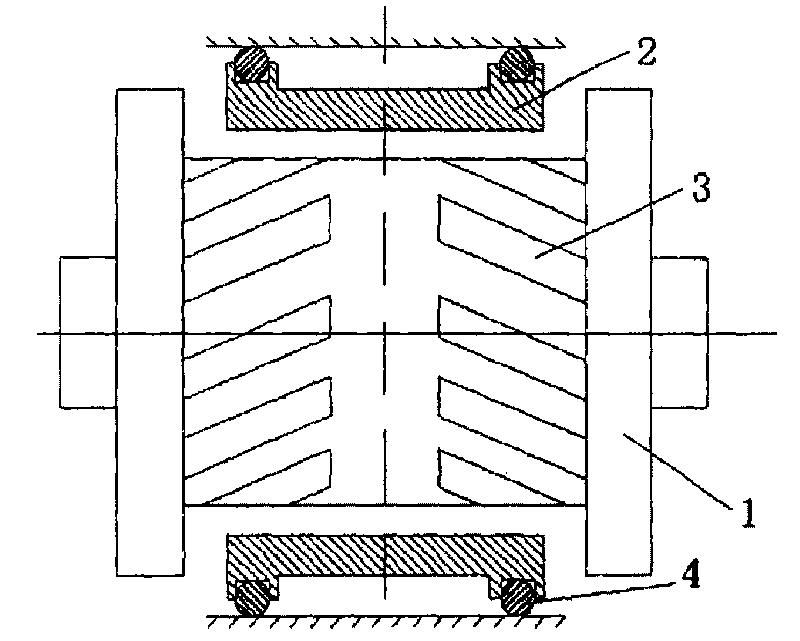 Dynamic and static pressure composite gas bearing with internal pi shaped air wedge groove