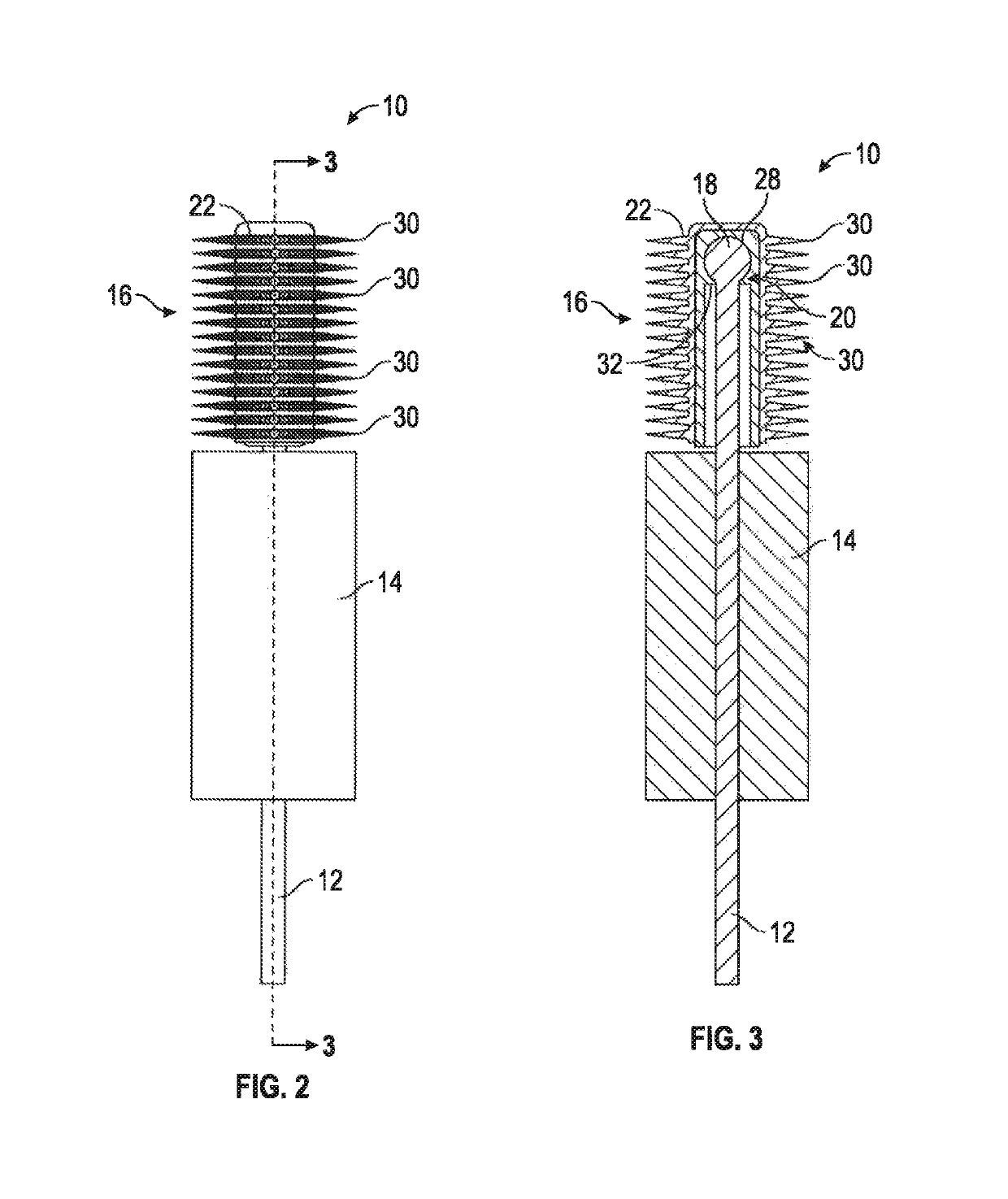 Twisted in wire brush having a molded tip and method of assembly therefor