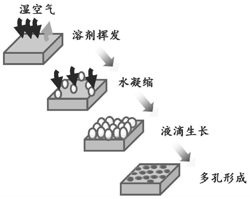 A kind of porous polymer film with controllable nanometer size and its preparation method