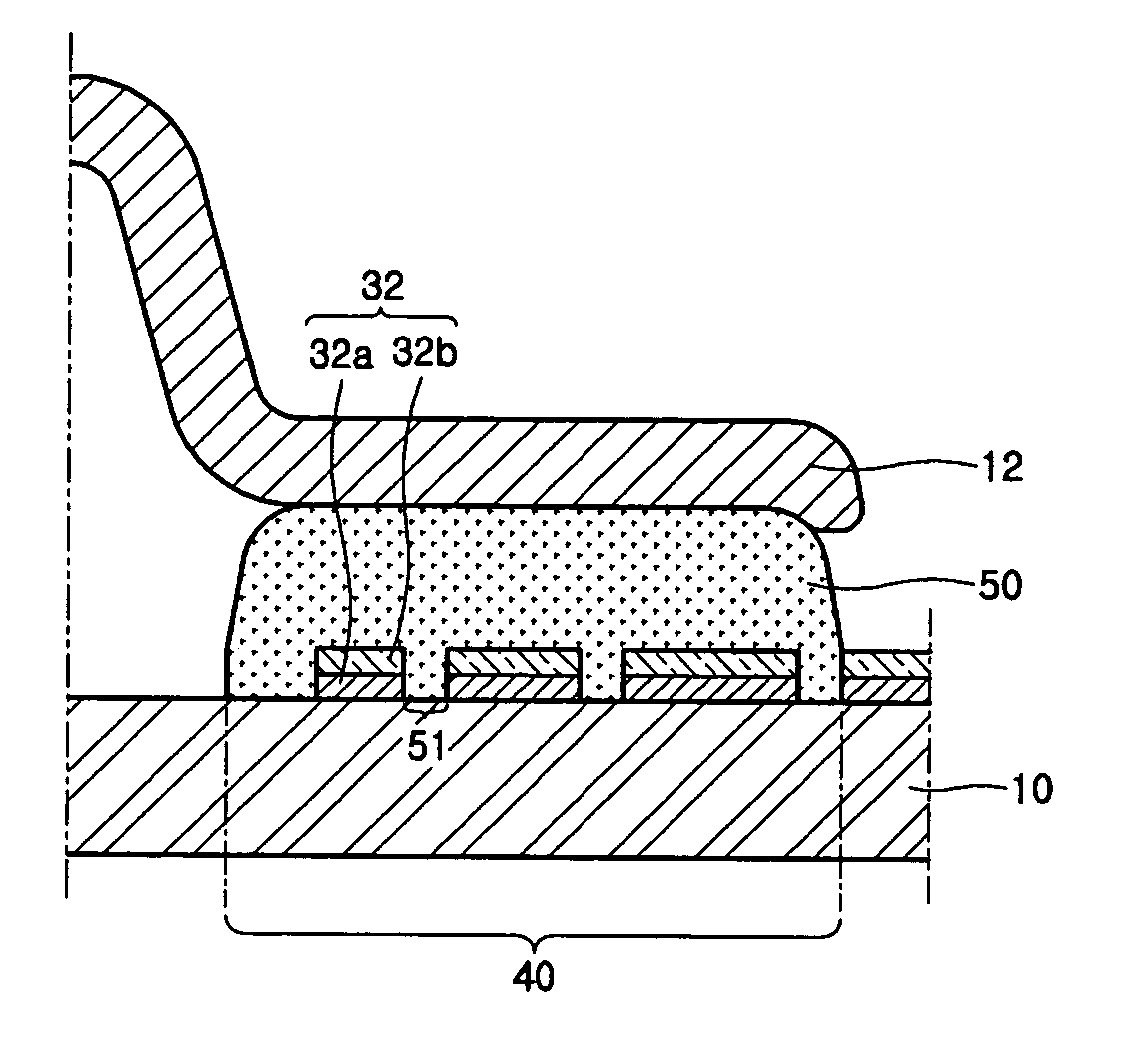 Electroluminescence device having lead line with low resistance