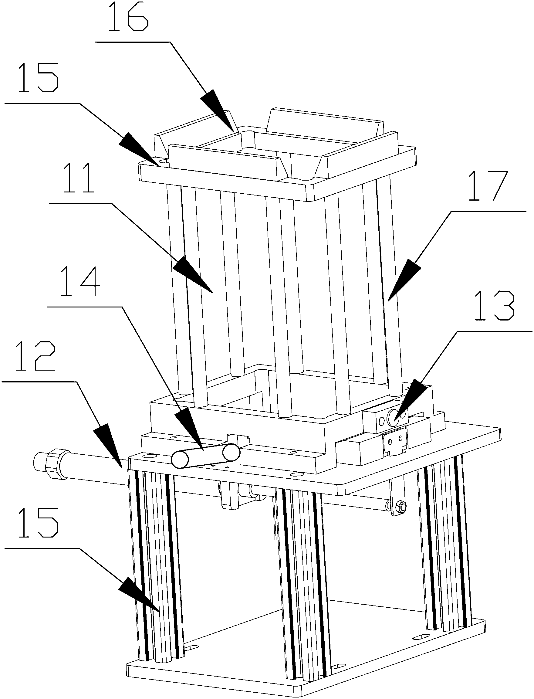 Automatic steel rolling and stamping simulation device