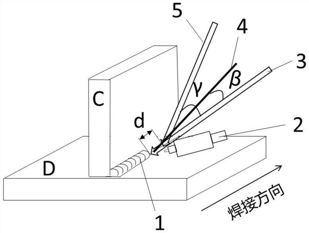 Double-beam laser welding method for medium plate