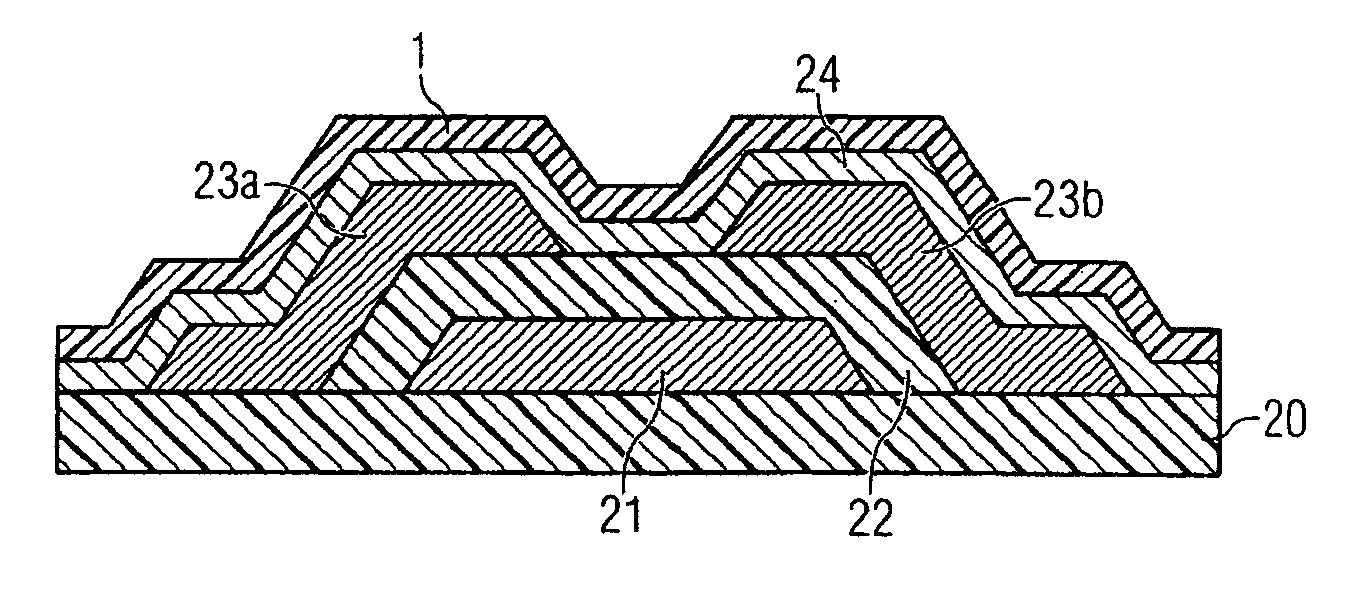 Semiconductor component having at least one organic semiconductor layer and method for fabricating the same