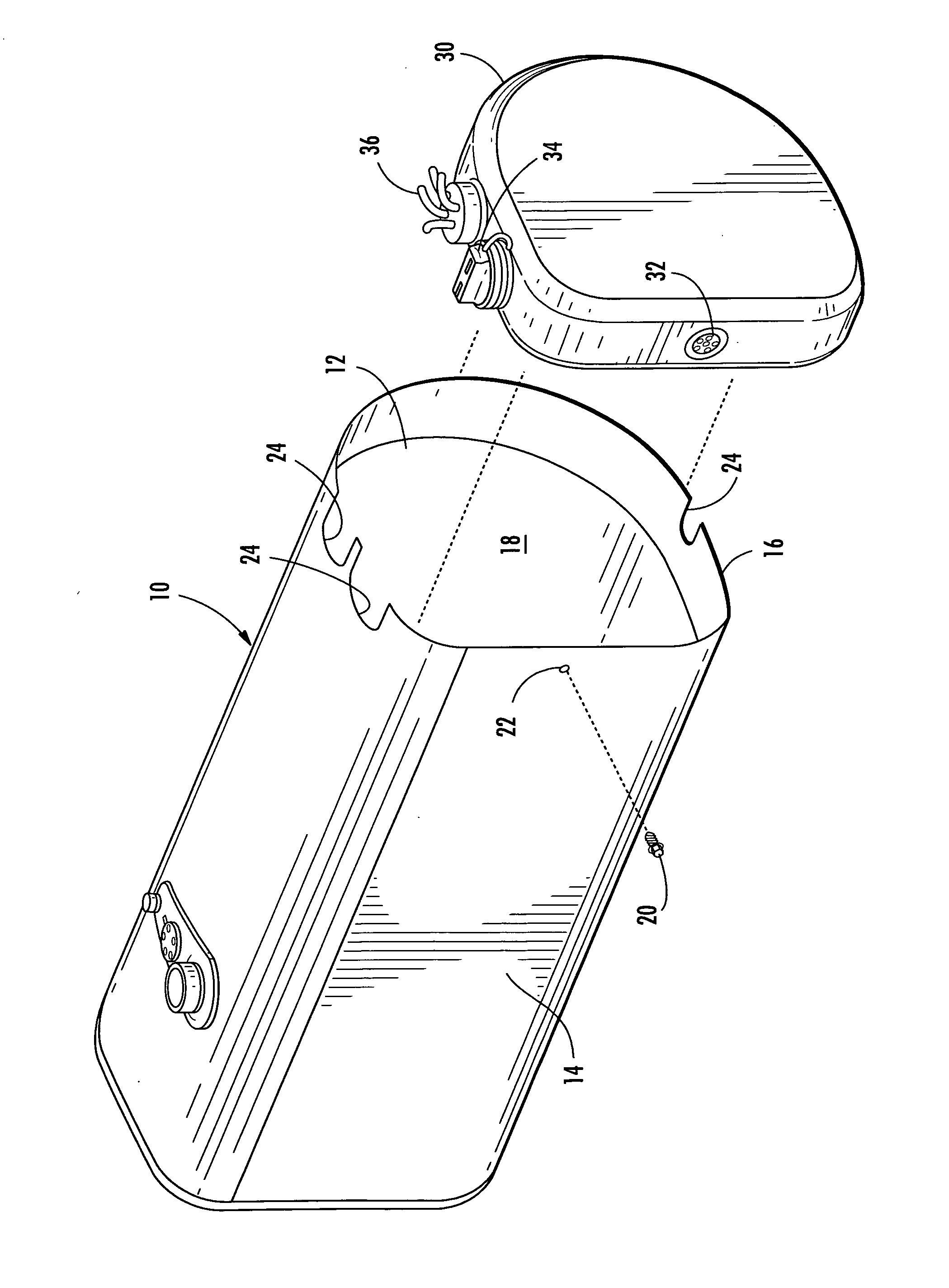 Apparatus for separately containing different fluids