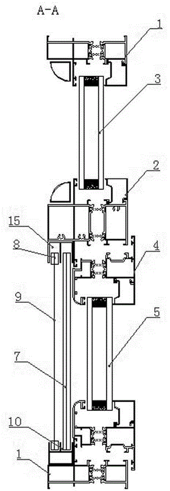 High-tightness casement window capable of preventing leakage of rainwater and improving sound-insulation effect