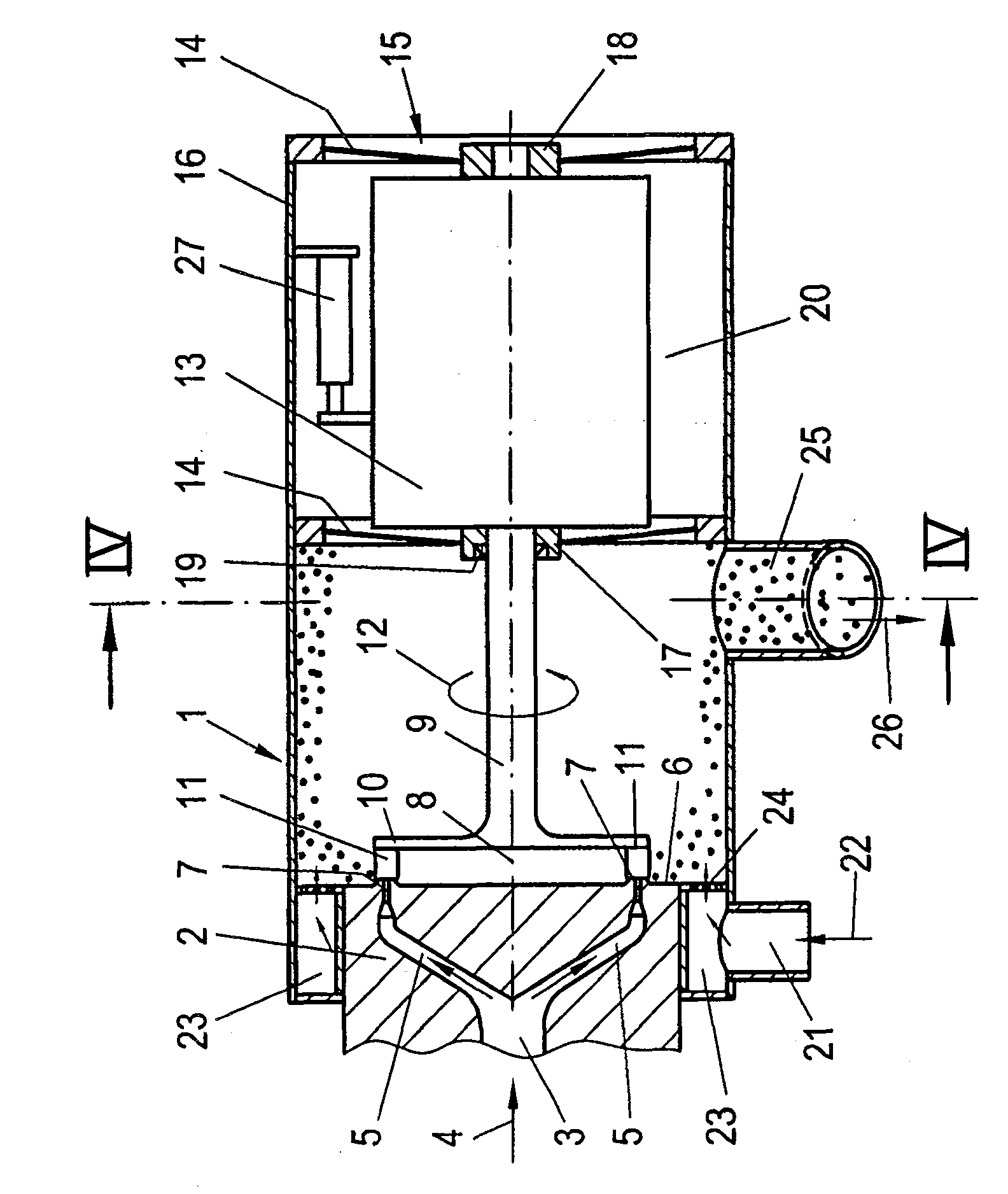 Granulating device