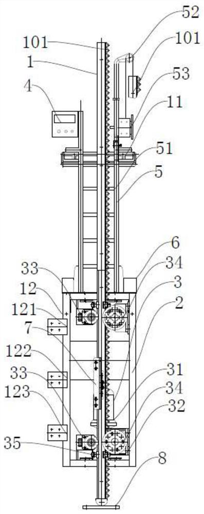 Wind power tower drum internal maintaining and repairing device
