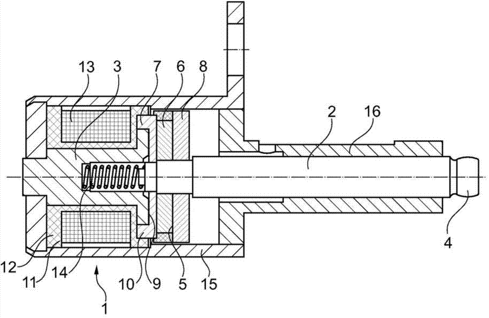 Bistable electromagnetic actuating apparatus, armature assembly and camshaft adjustment apparatus