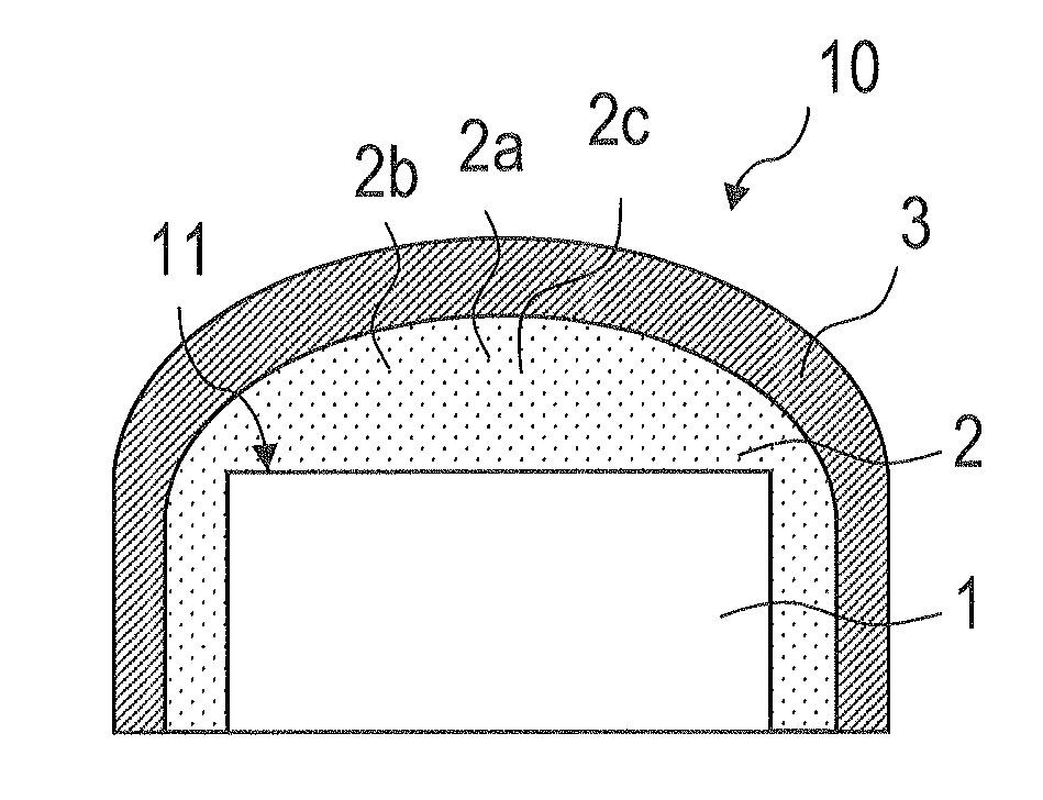 Radiation-Emitting Component with a Semiconductor Chip and a Conversion Element and Method for the Production Thereof