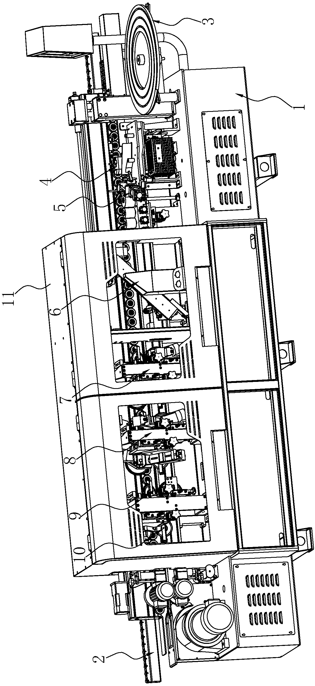 Edge banding machine and bathroom cabinet plate edge banding method applied to edge banding machine