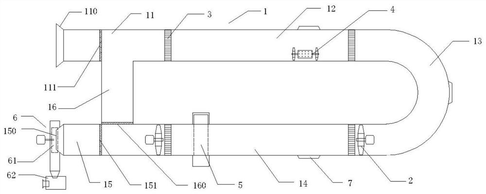 Annular dust concentration measuring instrument correction device and use method thereof