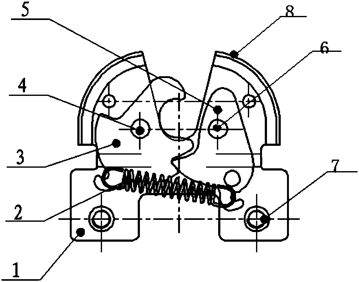 Automobile radiator grille lock mechanism