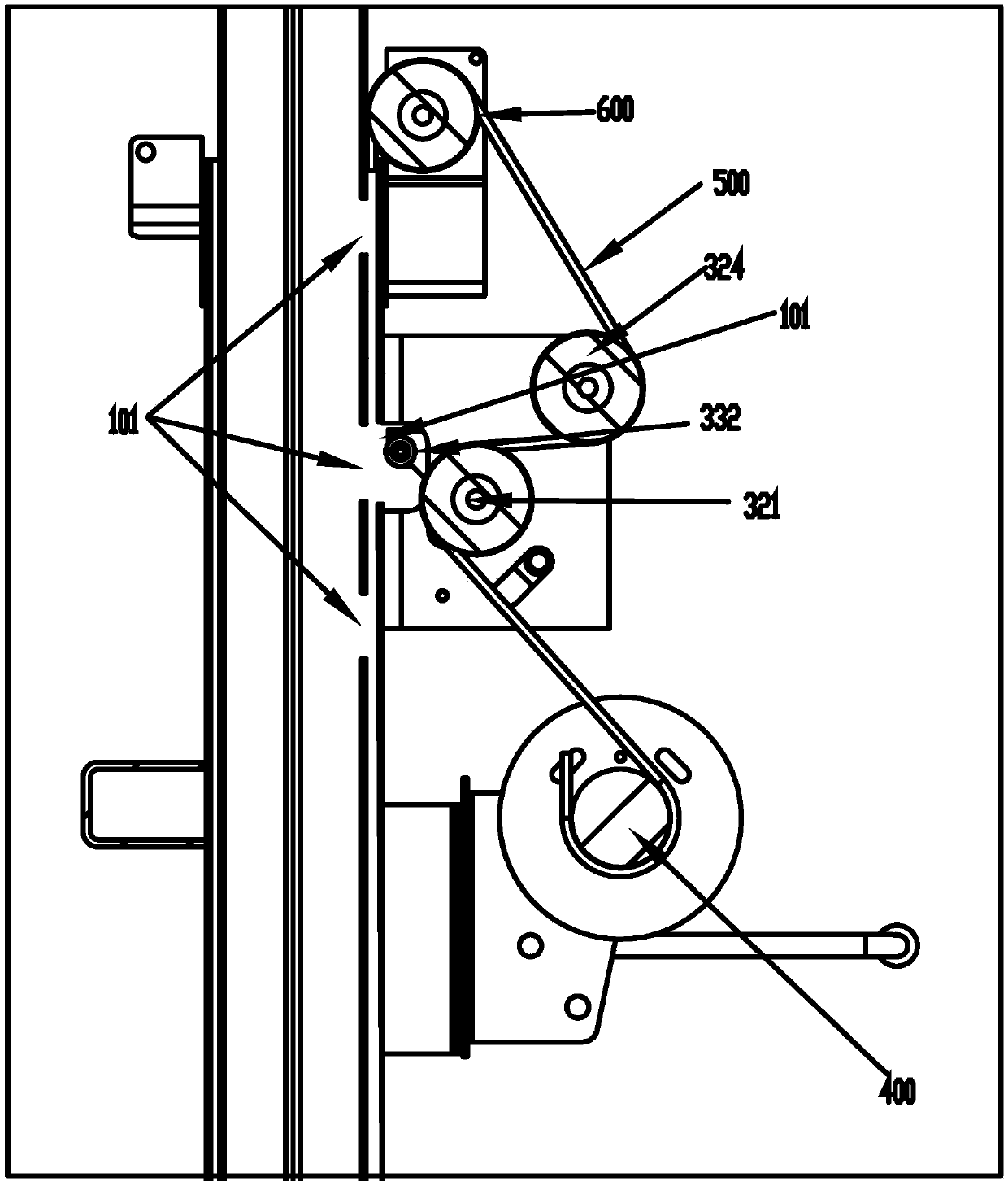 Lock device and mast mechanism