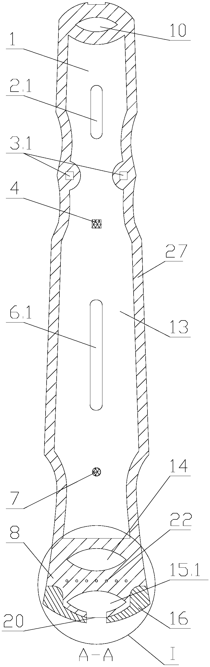 Installation of tongue hole sound shock seven-stringed plucked instrument