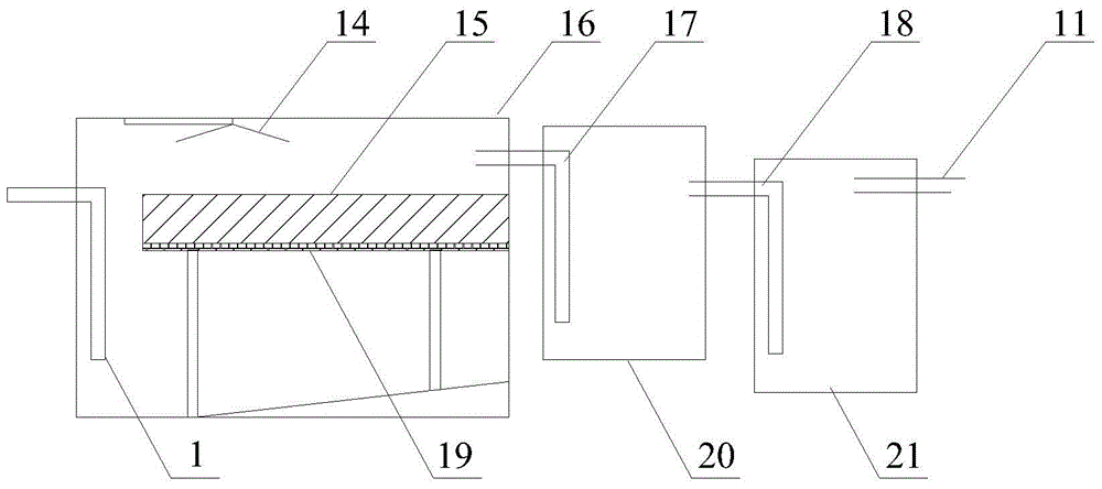 Intensive device for treating rural domestic sewage and its construction method