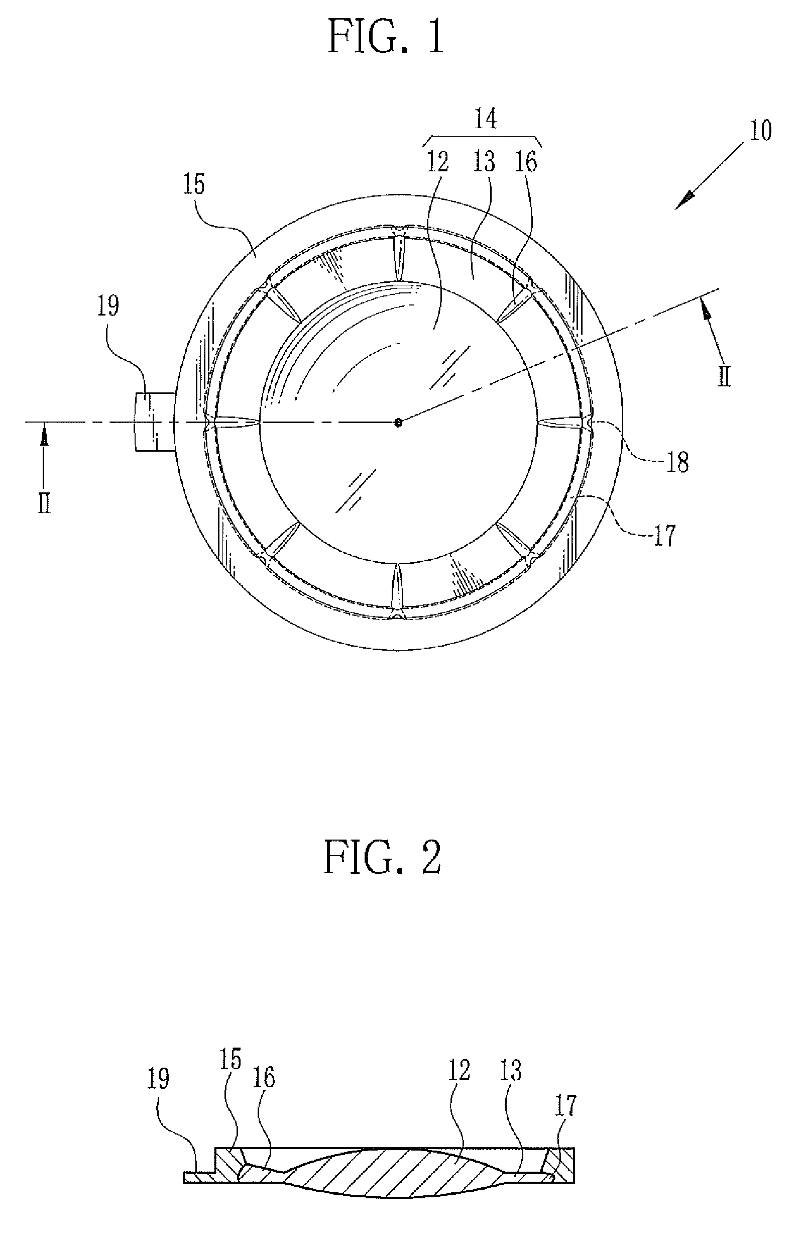 Composite molded lens and method for producing the same