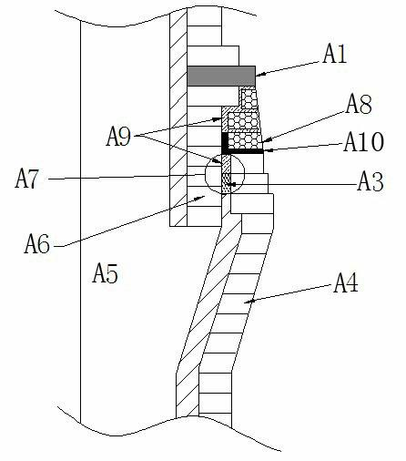 Corrosion-resistant treatment method of corbel part of brick lining chimney