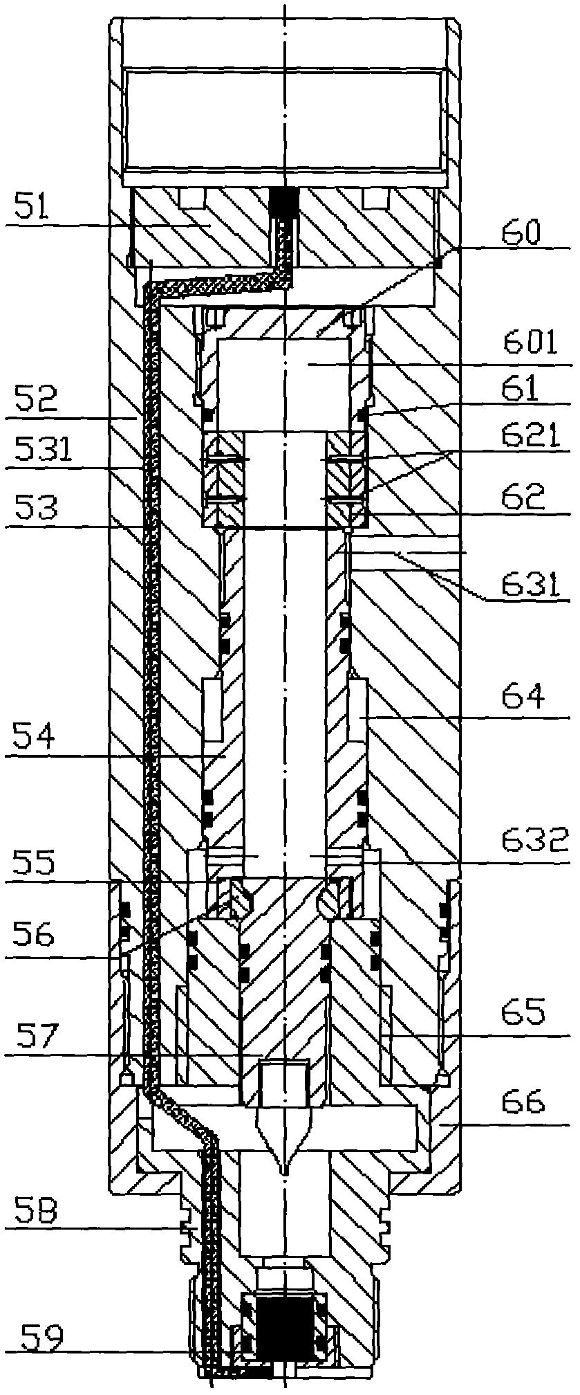 Full-bore straddled downward returning perforation-test combination pipe column and operation method thereof