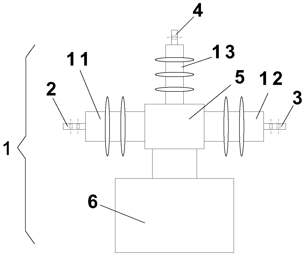 Split type three-phase three-wire high-voltage electric energy metering box