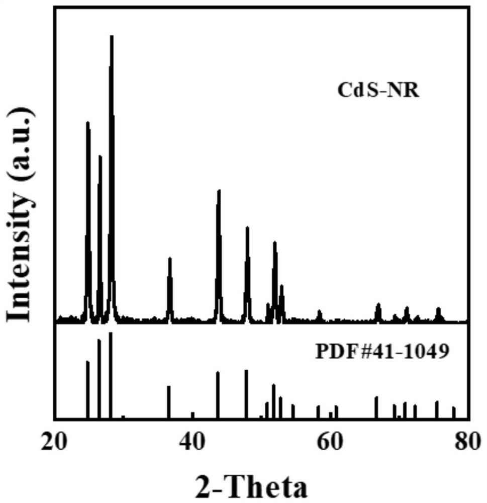 Cadmium sulfide nanorod and method for friction catalytic degradation of organic pollutants