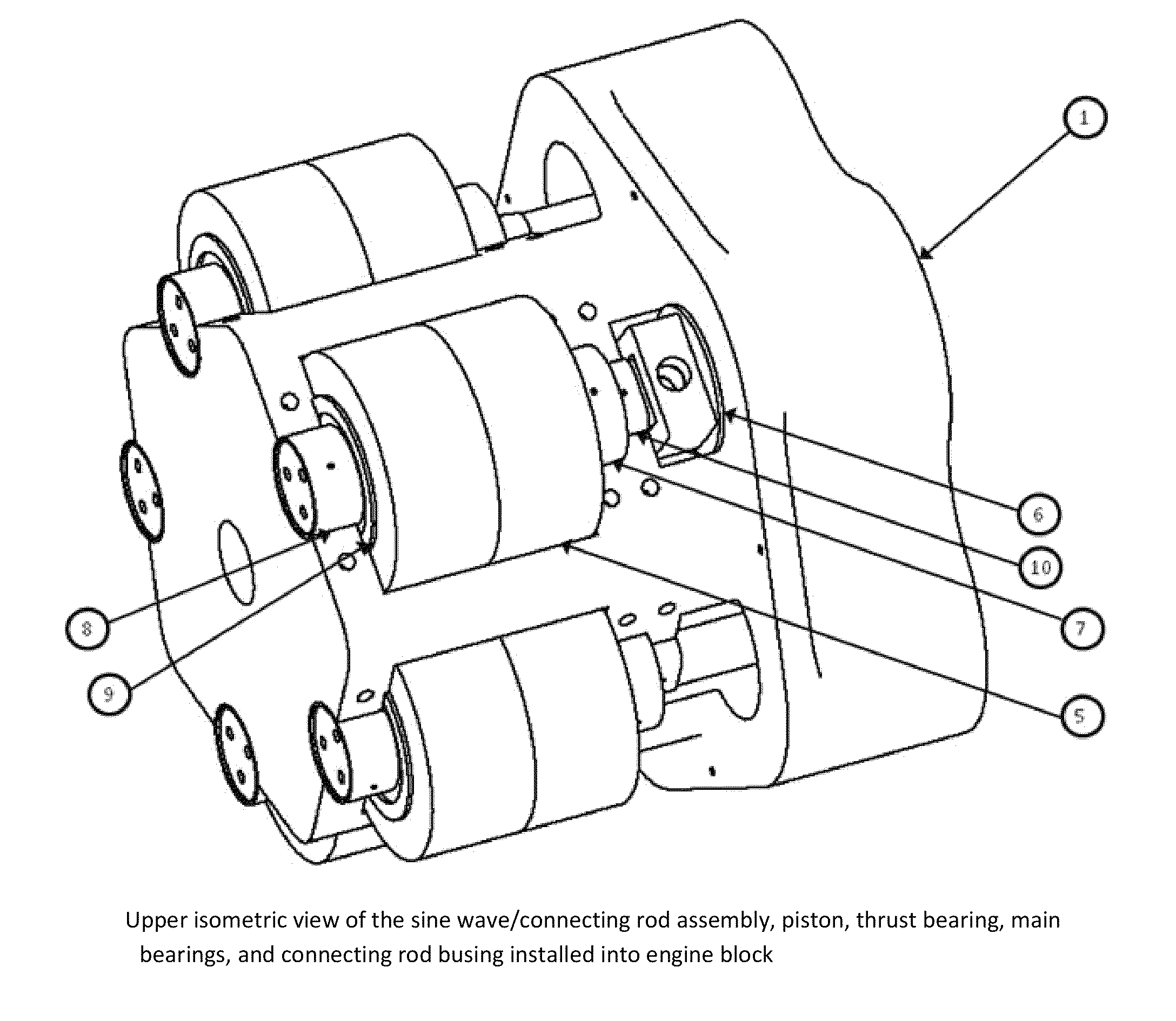 Axial piston internal combustion engine using an Atkinson cycle